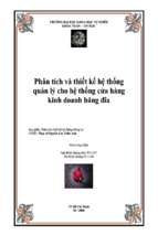 đề tài phân tích và thiết kế hệ thống quản lý cho hệ thống cửa hàng kinh doanh băng đĩa