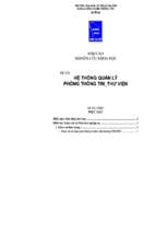 đề tài hệ thống quản lý phòng thông tin   thư viện