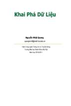 Bài giảng khái phá dữ liệu