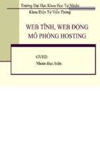 đề tài web tĩnh, web động mô phỏng hosting