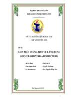 đề tài kiến trúc hướng dịch vụ và ứng dụng (service oriented architecture)