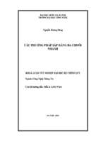 Khóa luận các phương pháp sắp hàng đa chuỗi nhanh