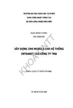 Khóa luận xây dựng cms module cho hệ thống intranet của công ty tma