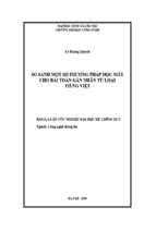 Khóa luận so sánh một số phương pháp học máy cho bài toán gán nhãn từ loại tiếng vệt