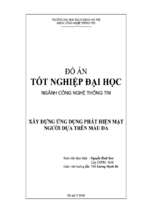đồ án xây dựng ứng dụng phát hiện mặt người dựa trên màu da