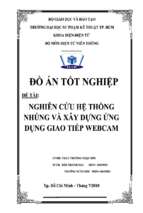 đồ án nghiên cứu hệ thống nhúng và xây dựng ứng dụng giao tiếp webcam