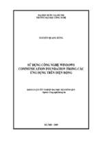 Khóa luận sử dụng công nghệ windows communication foundation trong các ứng dụng trên diện rộng