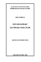 đề tài phát hiện khuôn mặt dựa trên đặc trưng lồi lõm