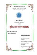 đồ án quản lý điểm học sinh phổ thông