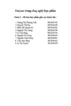 đề tài enzyme trong công nghệ thực phẩm