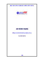 Bài giảng an ninh mạng  