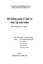 đề tài hệ thống quản lý bán xe máy tại một salon