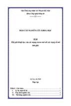 đề tài một giải thuật học của các mạng noron mờ với các trọng số mờ tam giác