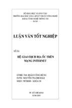 Luận văn hệ giao dịch địa ốc trên mạng internet