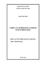 Khóa luận nghiên cứu mô hình phân tải server sử dụng proxy động