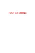Font và string  