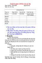 đề tài phân tích thiết kế hệ thống quản lý quân số đi học của các lớp