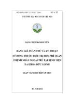 đánh giá tuân thủ và kỹ thuật sử dụng thuốc điều trị hen phế quản ở bệnh nhân ngoại trú tại bệnh viện đa khoa đức giang