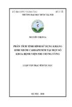 Phân tích tình hình sử dụng kháng sinh nhóm carbapenem tại một số khoa bệnh viện nhi trung ương