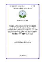 Nghiên cứu xây dựng phương pháp định lượng đồng thời polydatin, resveratrol và emodin trong cốt khí củ (reynoutria japonica houtt) bằng sắc ký lỏng hiệu năng cao