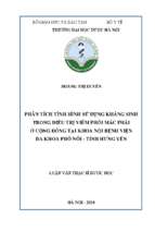 Phân tích tình hình sử dụng kháng sinh trong điều trị viêm phổi mắc phải ở cộng đồng tại khoa nội bệnh viện đa khoa phố nối   tỉnh hưng yên