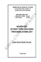 Luận văn nghiên cứu và phát triển ứng dụng trên mạng không dây