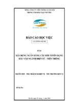 đề tài xây dựng ngân hàng câu hỏi tuyển dụng đầu vào ngành điện tử viễn thông
