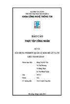 đề tài xây dựng website quản lý kho và tư liệu tham khảo