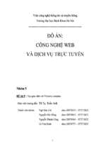 đồ án công nghệ web và dịch vụ trực tuyến