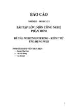 đề tài web engineering – kiểm thử ứng dụng web
