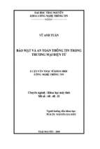 Luận văn bảo mật và an toàn thông tin trong thương mại điện tử