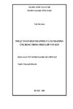 đề tài thuật toán self training và co training ứng dụng trong phân lớp văn bản
