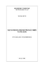 đề tài một số phương pháp dò tìm ngẫu nhiên và ứng dụng