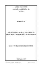 Luận văn giải pháp nâng cao độ an ninh thông tin trong mạng lan không dây chuẩn ieee 802.11i