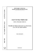 Luận văn tìm hiểu kỹ thuật dịch máy và ứng dụng vào tài liệu hàng không