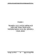 Luận văn tìm hiểu các chức năng hỗ trợ lập trình trên môi trường mạng của sql server và visual basic – viết chương trình quản lý mua bán tại cửa hàng kim khí điện máy  