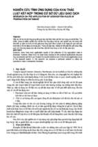 Nghiên cứu tính ứng dụng của khai thác luật kết hợp trong cơ sở dữ liệu giao dịch