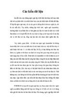 Tìm hiểu về các kiểu dữ liệu