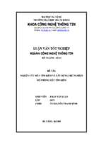 Luận văn nghiên cứu máy tìm kiếm và xây dựng thử nghiệm mô phỏng máy tìm kiếm