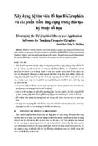 Xây dựng hệ thư viện đồ họa bkgraphics và các phần mềm ứng dụng trong đào tạo kỹ thuật đồ họa