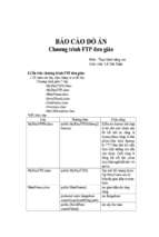 đồ án chương trình ftp đơn giản  