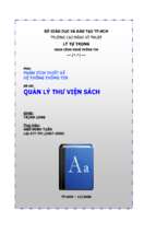 đề tài phân tích thiết kế hệ thống quản lý thư viện sách