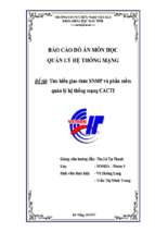 đồ án tìm hiểu giao thức snmp và phần mềm quản lý hệ thống mạng cacti