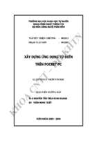 Luận văn xây dựng ứng dụng từ điển trên pocket pc