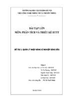 Báo cáo quản lý nhập hàng xí nghiệp xăng dầu