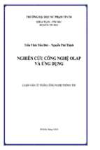 Luận văn nghiên cứu công nghệ olap và ứng dụng