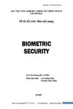 đồ án biometric security
