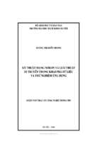 Luận văn kỹ thuật mạng nơron và giải thuật di truyền trong khai phá dữ liệu và thử nghiệm ứng dụng