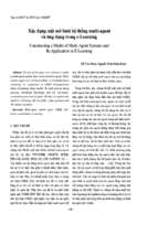 Xây dựng một mô hình hệ thống multi agent và ứng dụng trong e learning