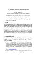 Về xử lý tiếng việt trong công nghệ thông tin